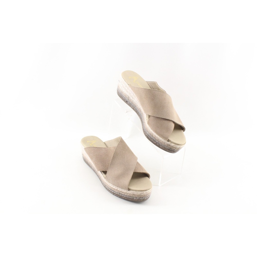 Paseart Espadrilles Women's SZ 40 EU 10 US Beige Suede‎ Platform Wedge Sandals